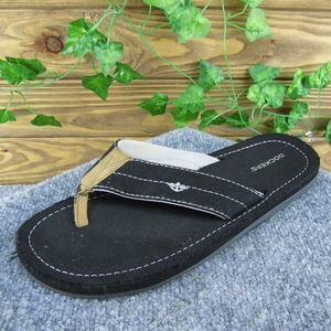Dockers Men Flip Flop Sandals Black Synthetic Slip On Size 10-11‎ Medium